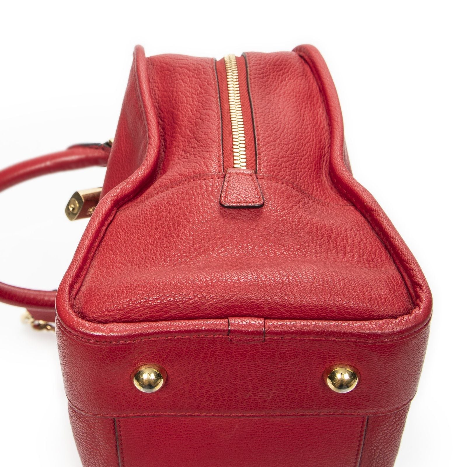 Loewe Amazona Red Grain Calf Leather Handbag — view 8