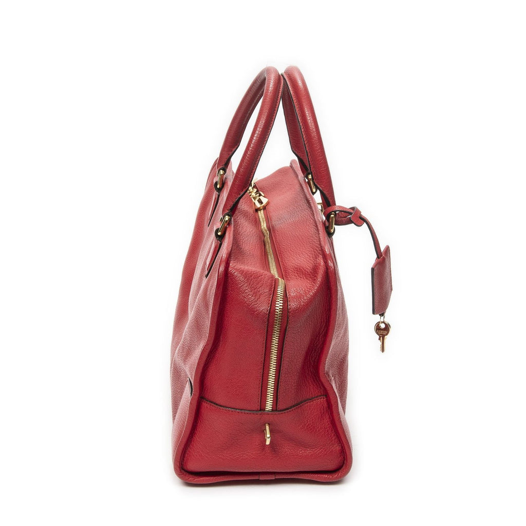 Loewe Amazona Red Grain Calf Leather Handbag — view 4