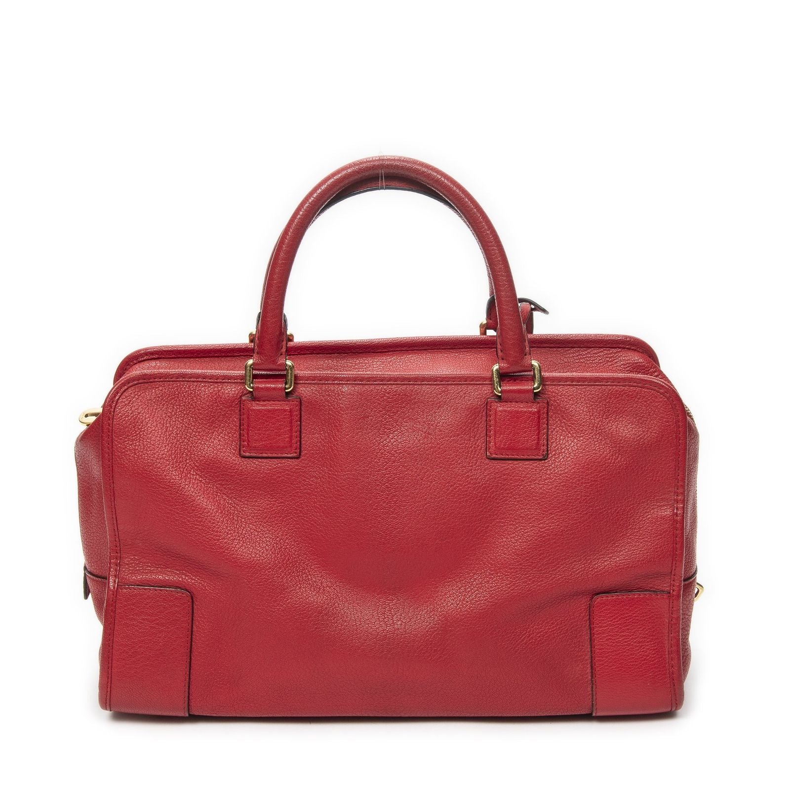 Loewe Amazona Red Grain Calf Leather Handbag — view 5