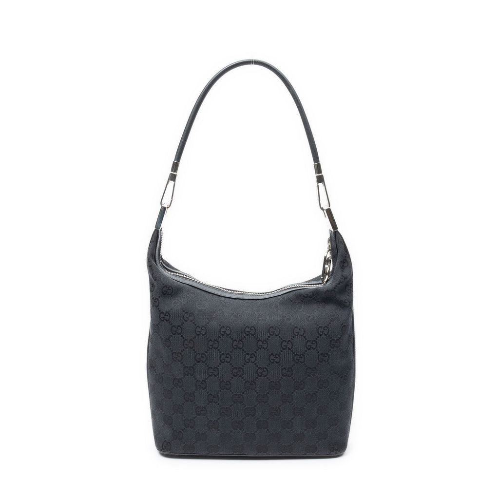 Gucci Zip Hobo Black GG Canvas — view 5