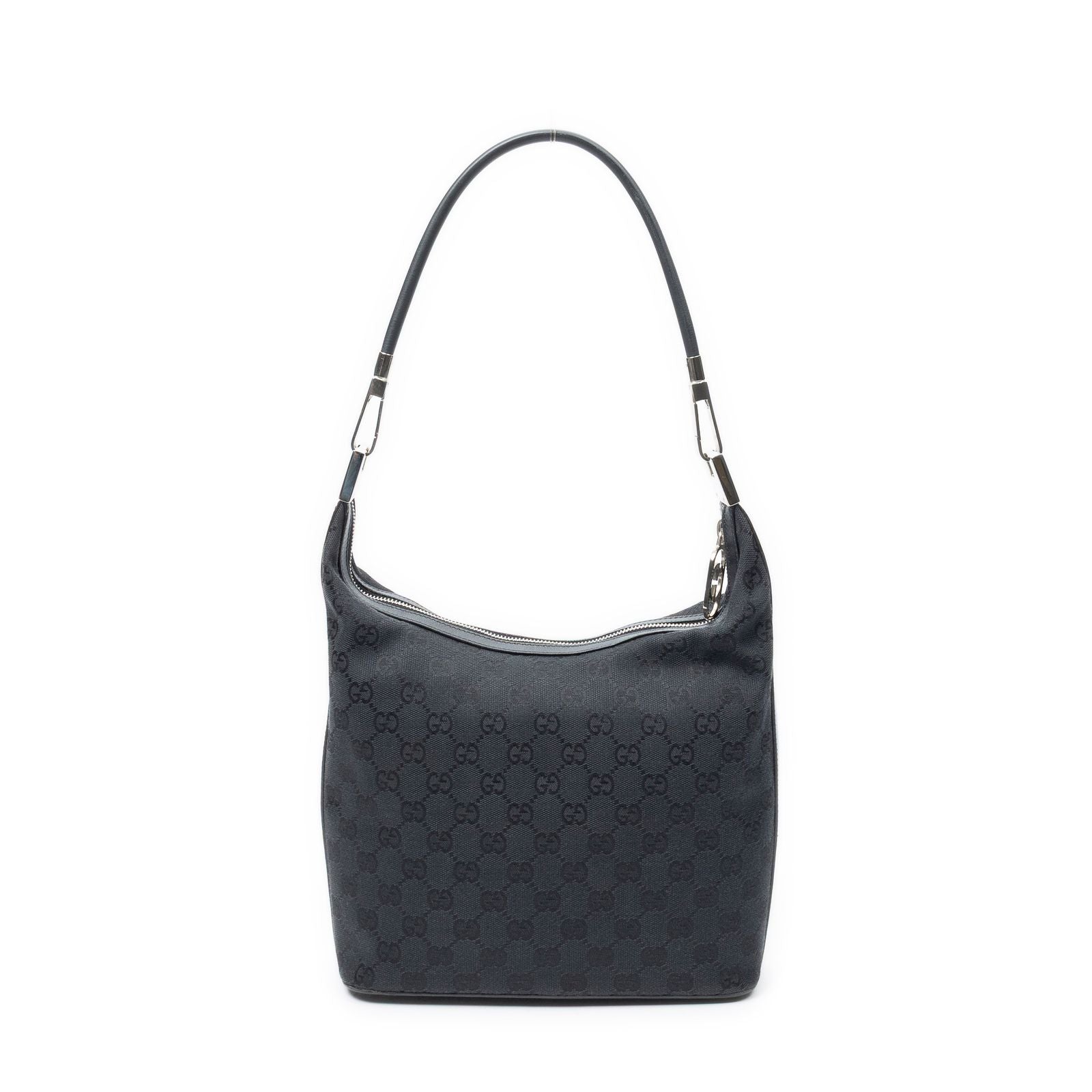 Gucci Zip Hobo Black GG Canvas — view 5
