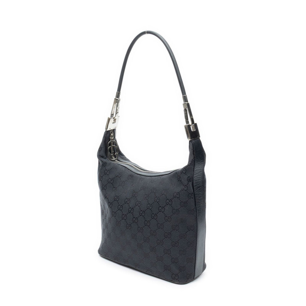 Gucci Zip Hobo Black GG Canvas — view 2