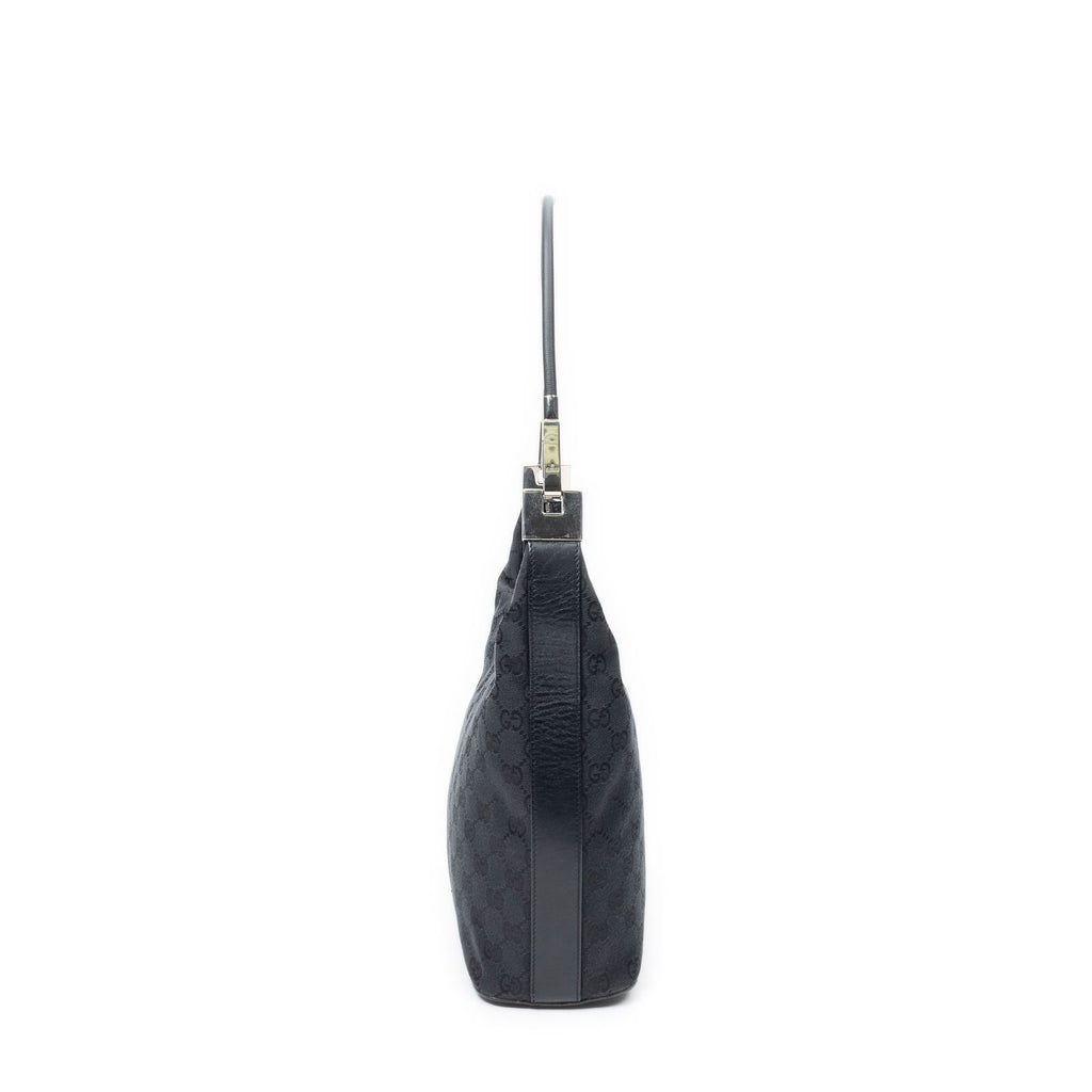 Gucci Zip Hobo Black GG Canvas — view 3