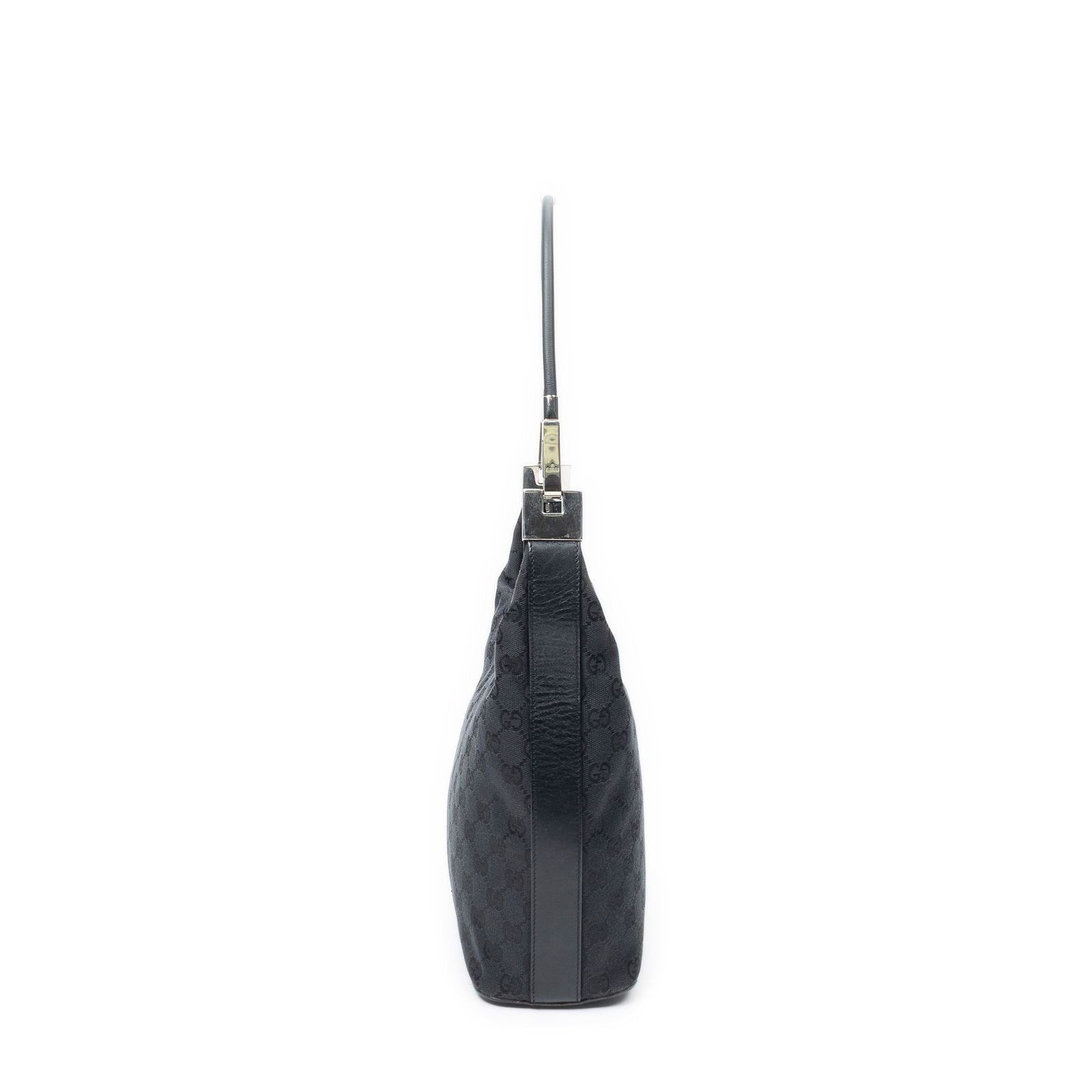 Gucci Zip Hobo Black GG Canvas — view 3