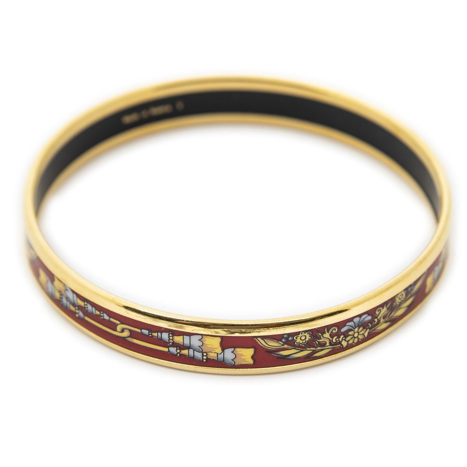 Hermes Enamel Bangle Red Tassel Motifa Bracelet — view 3