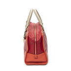 Loewe Amazona Red Orange White Grain Calf Leather Handbag — view 3