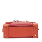 Loewe Amazona Red Orange White Grain Calf Leather Handbag — view 6