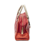 Loewe Amazona Red Orange White Grain Calf Leather Handbag — view 4