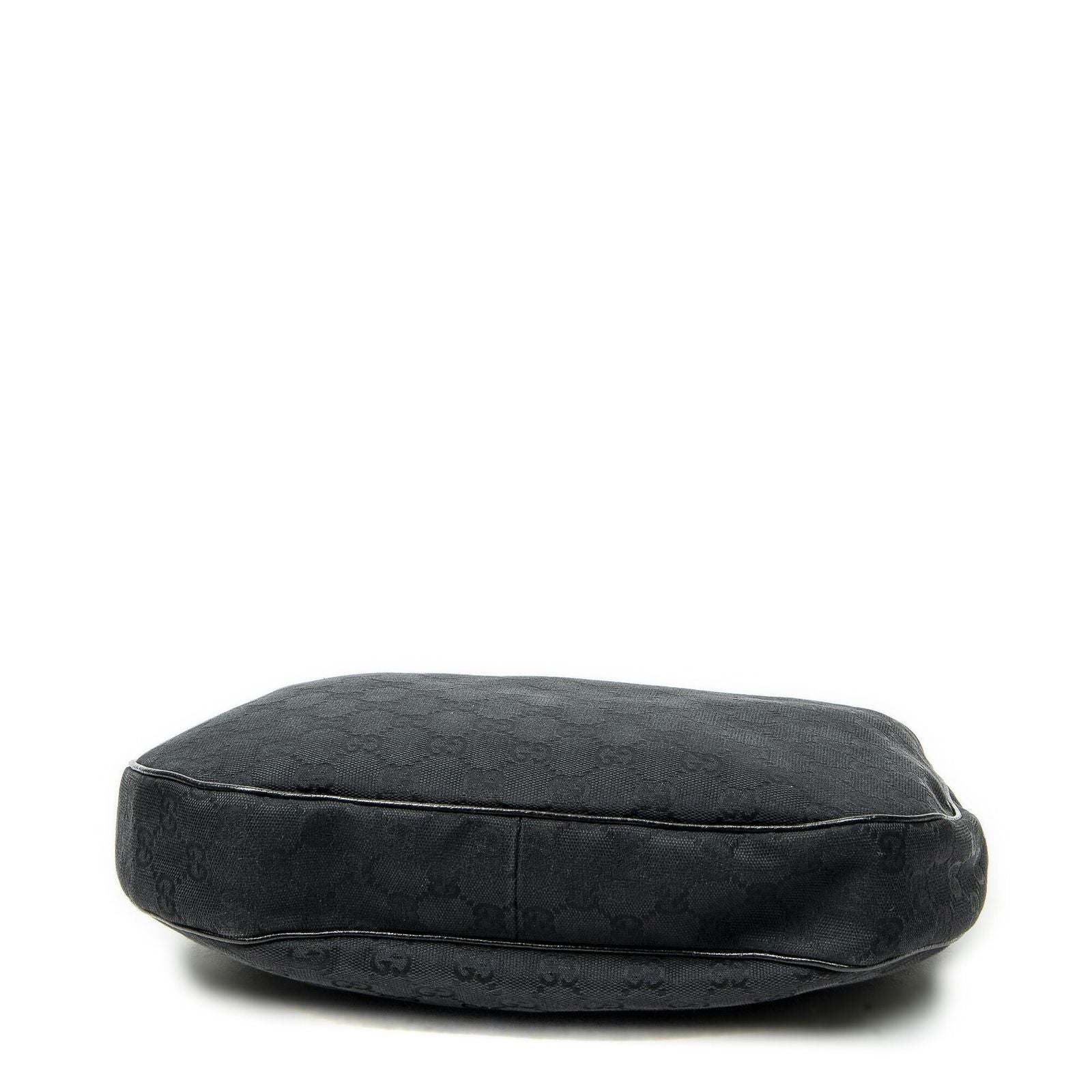 Gucci Round Zip Messenger Black GG Canvas — view 6