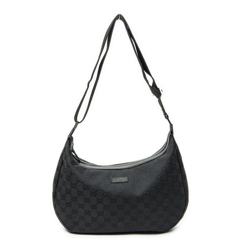 Gucci Round Zip Messenger Black GG Canvas