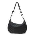Gucci Round Zip Messenger Black GG Canvas — view 5