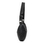 Gucci Round Zip Messenger Black GG Canvas — view 3