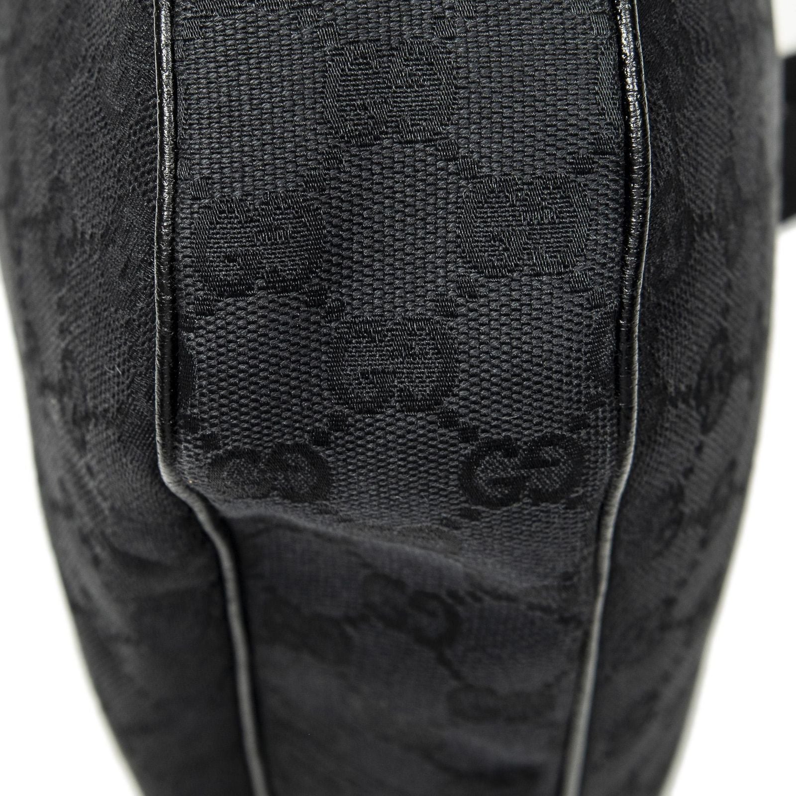 Gucci Round Zip Messenger Black GG Canvas — view 8