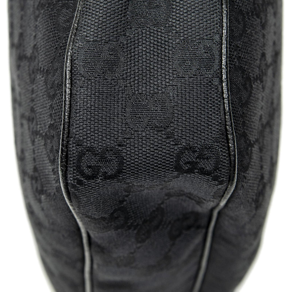 Gucci Round Zip Messenger Black GG Canvas — view 7