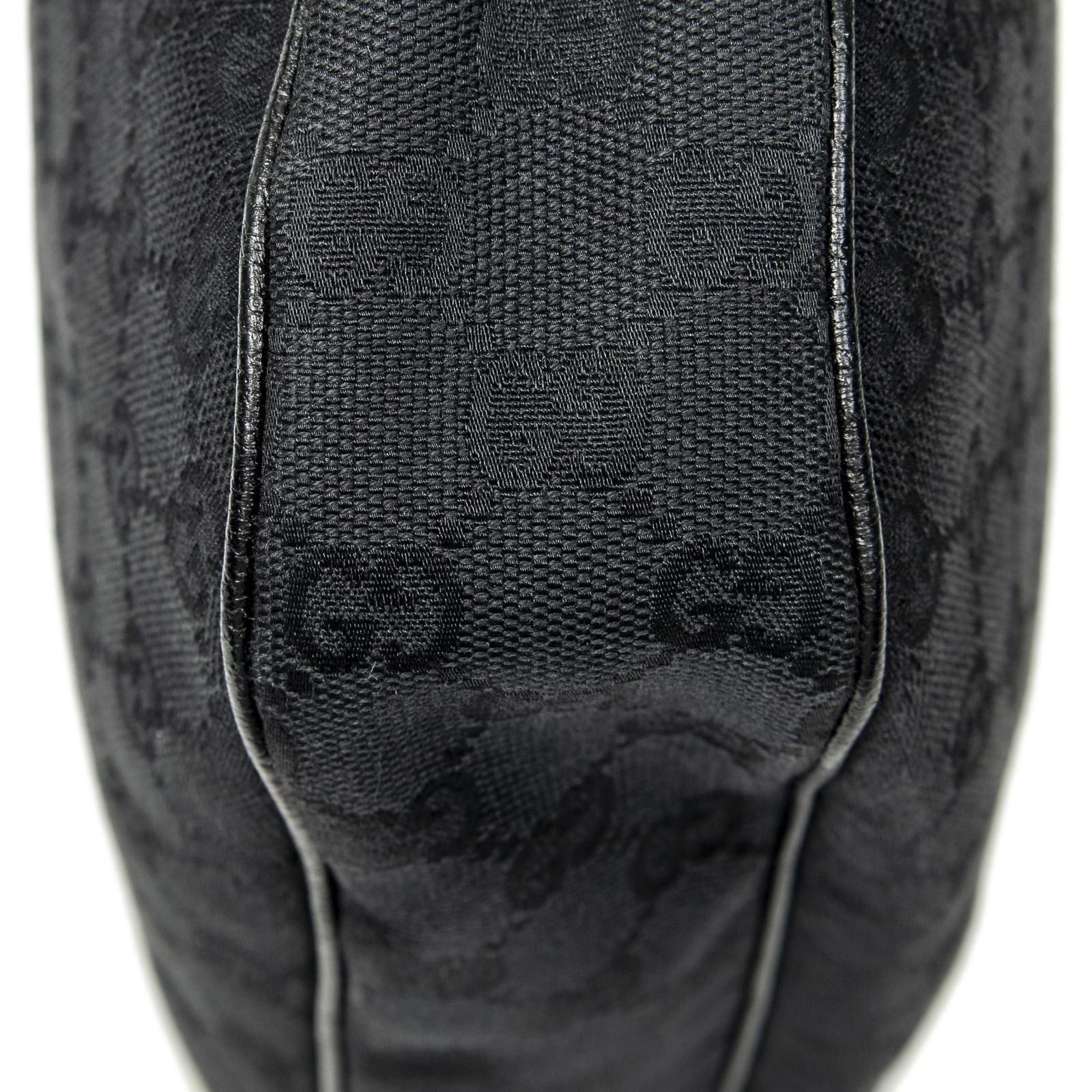 Gucci Round Zip Messenger Black GG Canvas — view 7