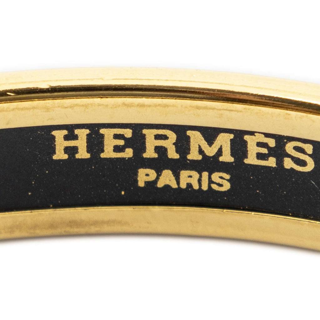 Hermes Enamel Bangle Red Gold Ribbon Motifa Bracelet — view 4
