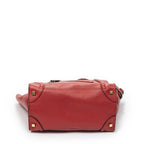 Celine Mini Luggage Red Grain Calf Skin Leather — view 6