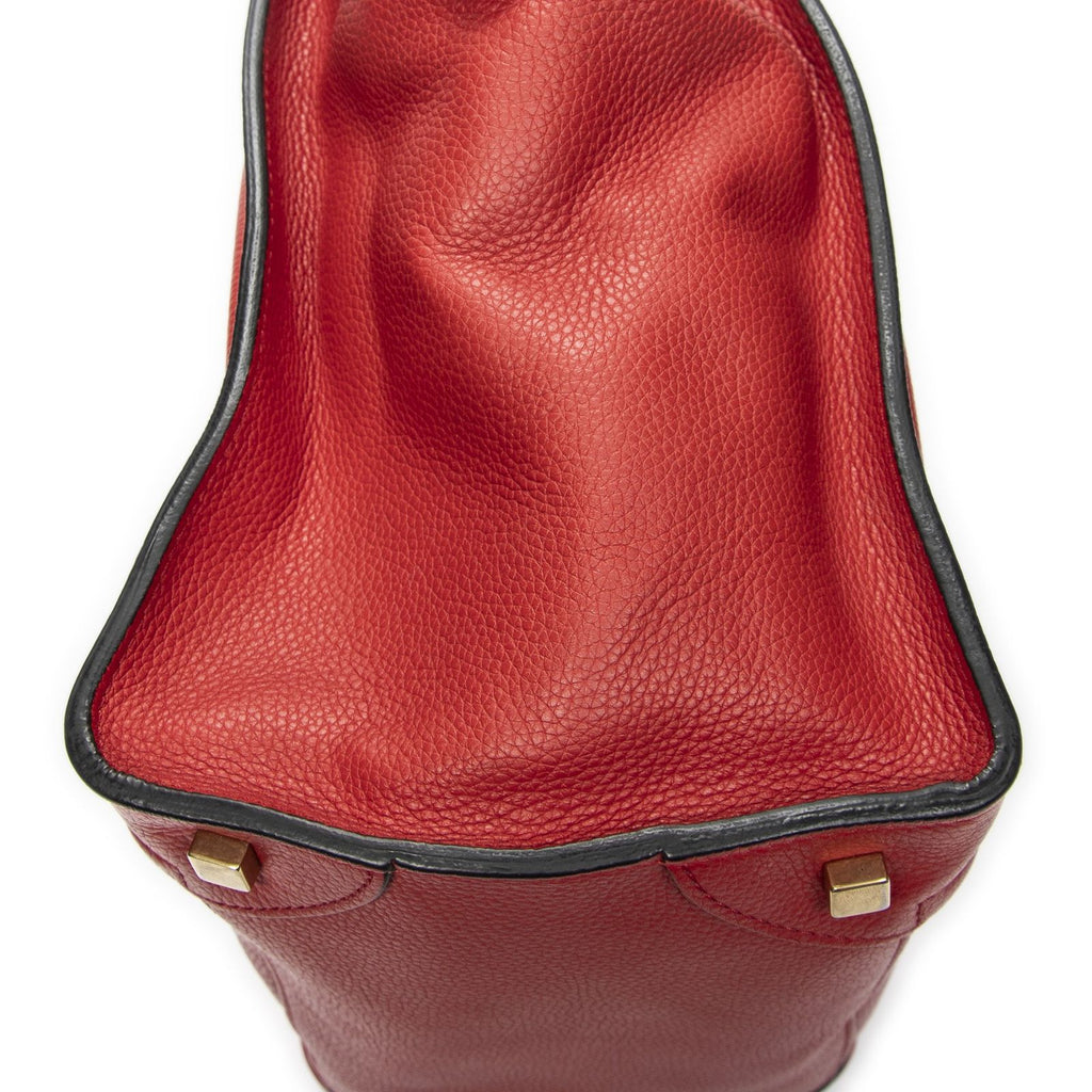 Celine Mini Luggage Red Grain Calf Skin Leather — view 8