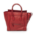 Celine Mini Luggage Red Grain Calf Skin Leather