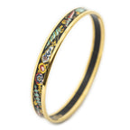 Hermes Enamel Bangle Black Green Jewels Motifa Bracelet