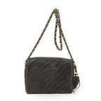 Chanel CC Tassel Camera Bag Gray Quilted Suede Leather — view 5