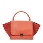 Celine Orange Grain Calf Leather Shoulder