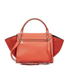 Celine Orange Grain Calf Leather Shoulder — view 5
