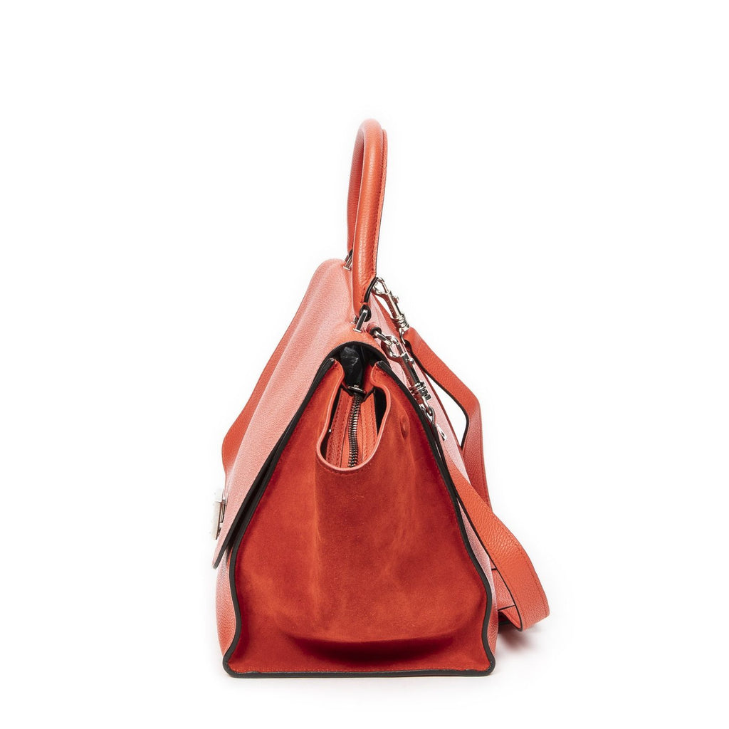 Celine Orange Grain Calf Leather Shoulder — view 3