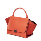Celine Orange Grain Calf Leather Shoulder — view 2