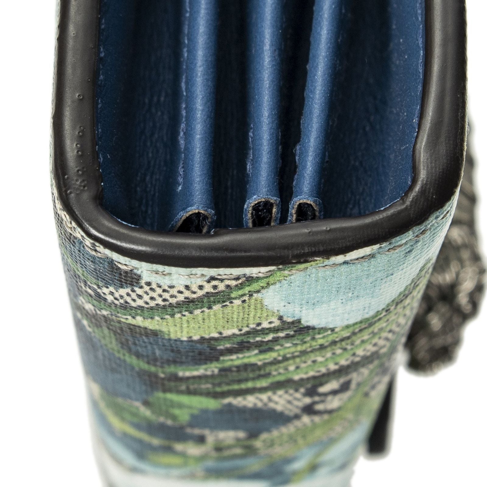 Gucci Dionysus Chain Walletgray Navy Blue Spuri Canvas Shoulder — view 7