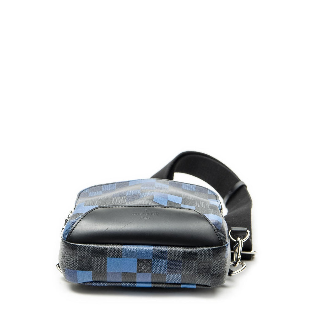 Louis Vuitton Avenue Sling Backpack Black Blue Damier Graphite — view 6