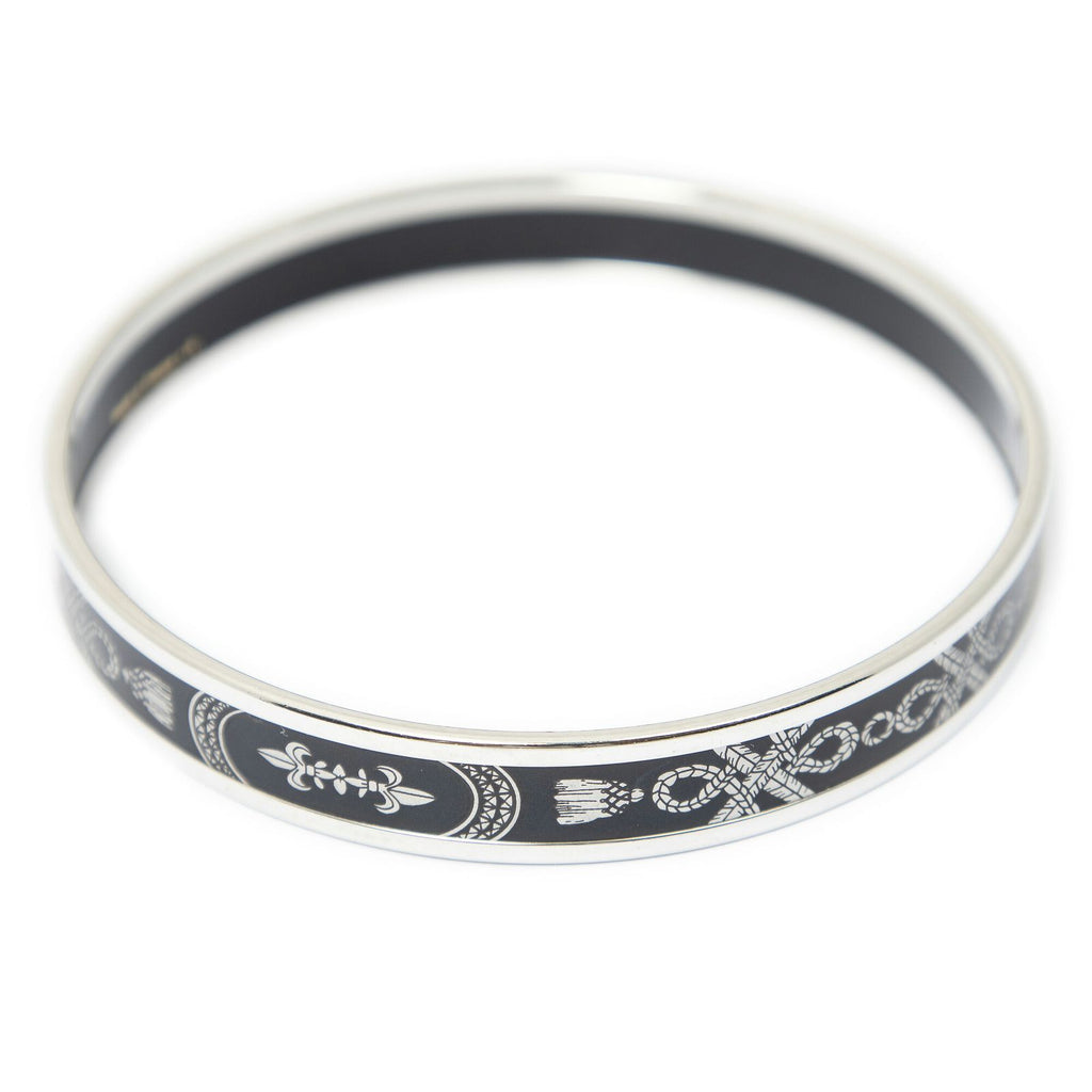 Hermes Enamel Bangle Black Tassel Motifa Bracelet — view 3