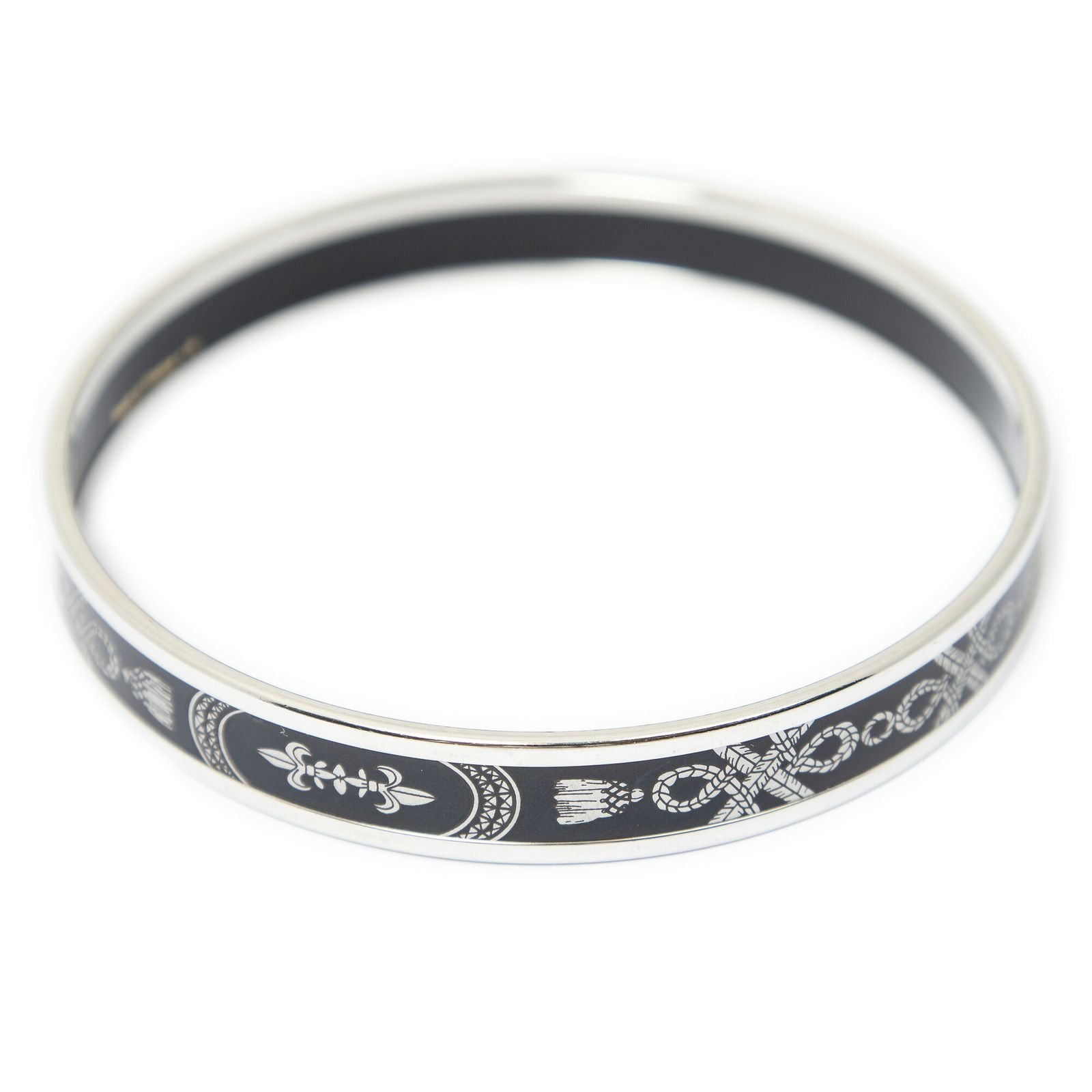 Hermes Enamel Bangle Black Tassel Motifa Bracelet — view 3