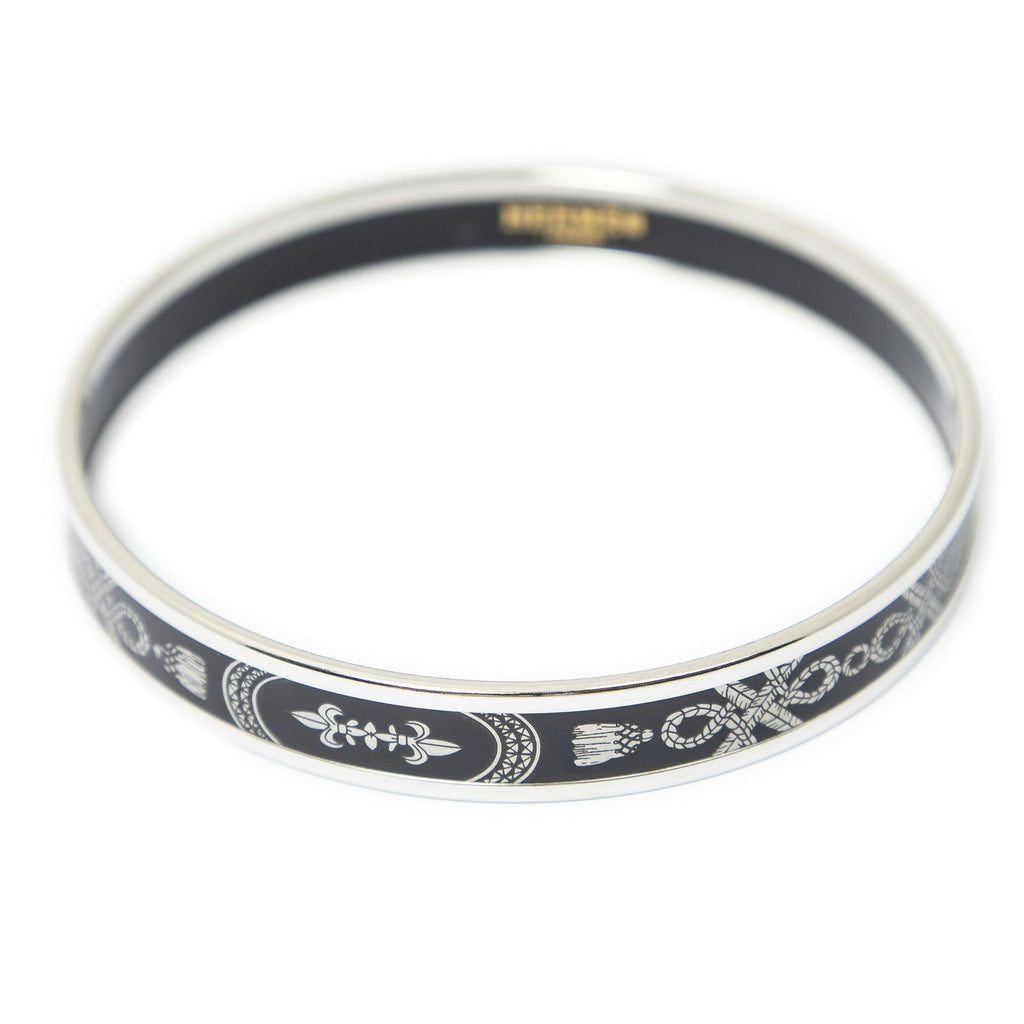 Hermes Enamel Bangle Black Tassel Motifa Bracelet — view 2