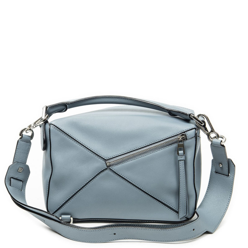 Loewe Mini Puzzlebag Dusty Blue Calfskin Leather Shoulder — view 5