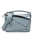 Loewe Mini Puzzlebag Dusty Blue Calfskin Leather Shoulder