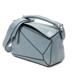 Loewe Mini Puzzlebag Dusty Blue Calfskin Leather Shoulder — view 2