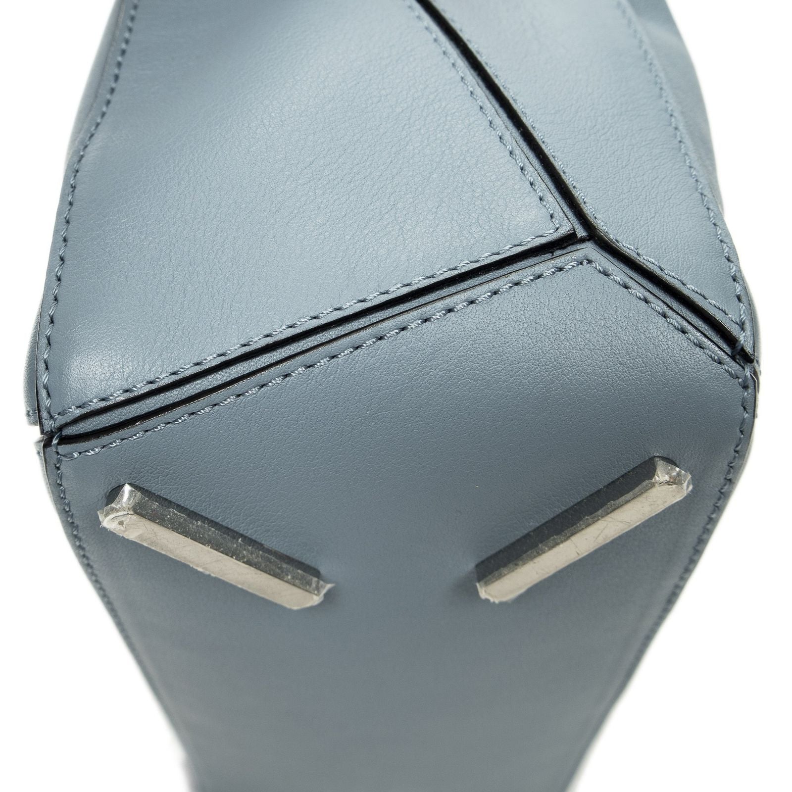 Loewe Mini Puzzlebag Dusty Blue Calfskin Leather Shoulder — view 7