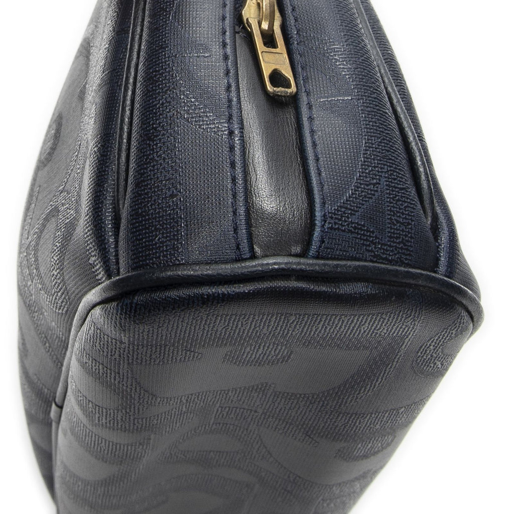 Dior Vintage Half Moon Pouch Navy Maxi Trotter Canvas — view 7