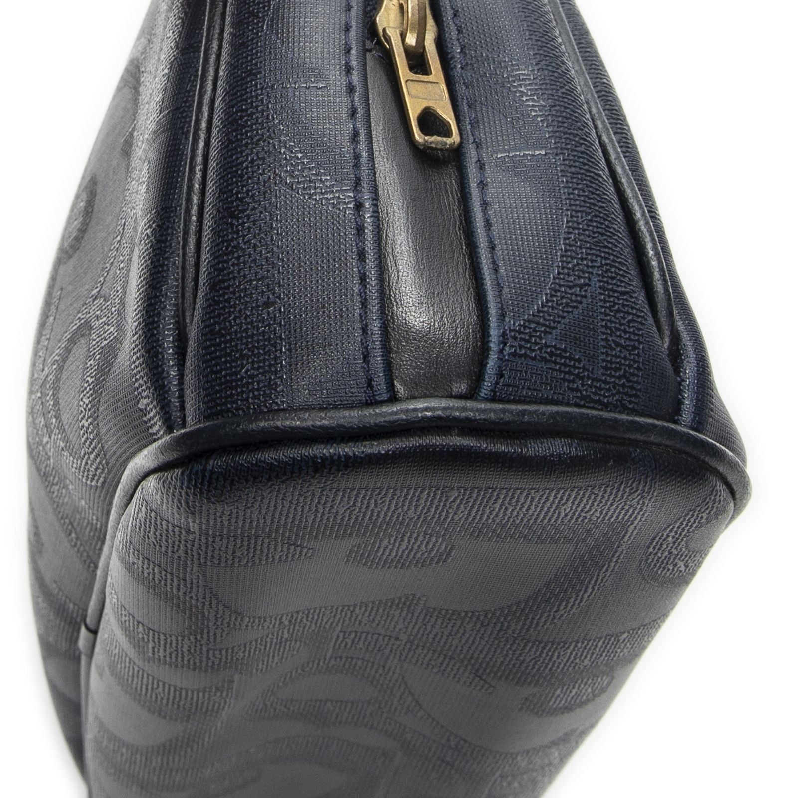 Dior Vintage Half Moon Pouch Navy Maxi Trotter Canvas — view 7