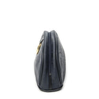 Dior Vintage Half Moon Pouch Navy Maxi Trotter Canvas — view 3