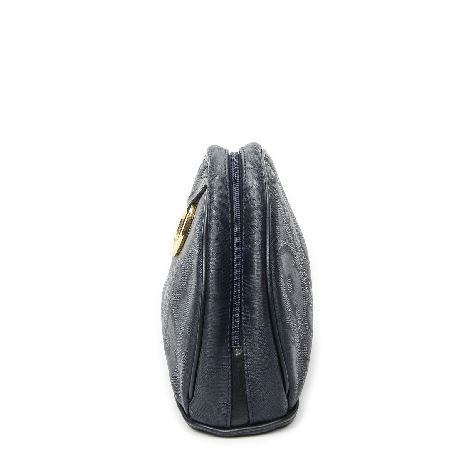 Dior Vintage Half Moon Pouch Navy Maxi Trotter Canvas — view 3