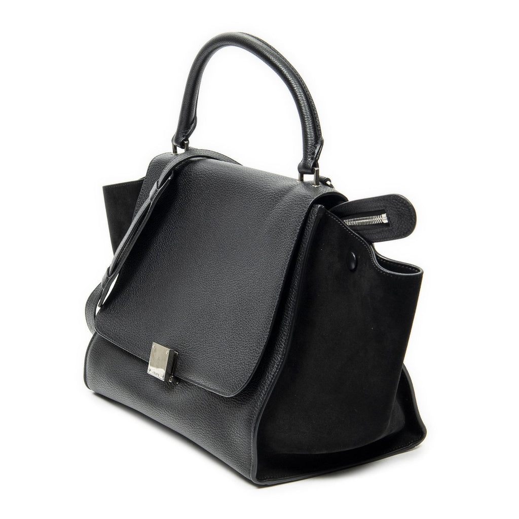 Celine Black Grain Calf Leather Shoulder — view 2