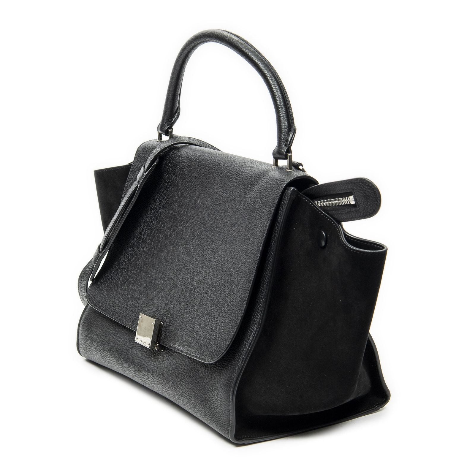 Celine Black Grain Calf Leather Shoulder — view 2