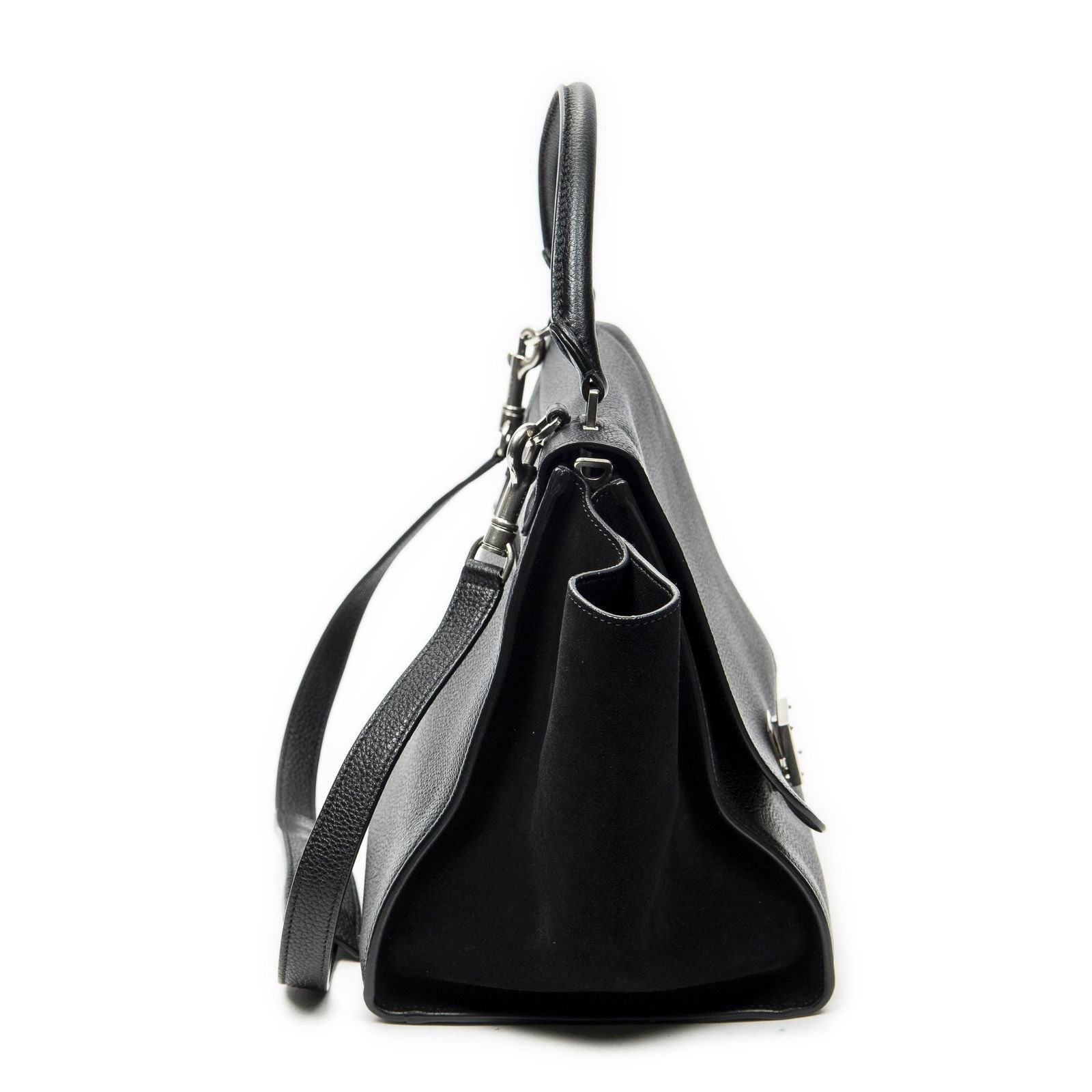 Celine Black Grain Calf Leather Shoulder — view 4