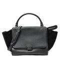Celine Black Grain Calf Leather Shoulder