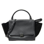 Celine Black Grain Calf Leather Shoulder