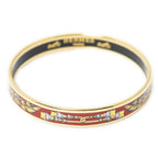 Hermes Enamel Bangle Red Gold Tassel Motifa Bracelet — view 2