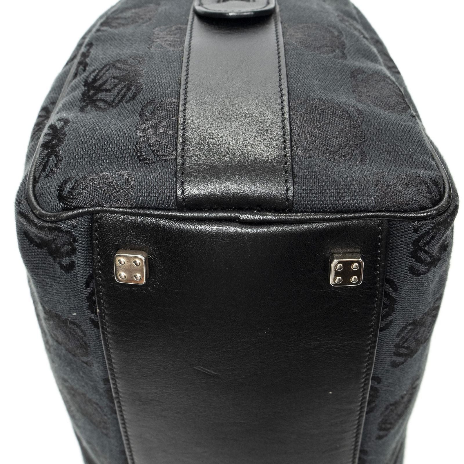 Loewe Anagram Boston Black Anagram Printcanvas Handbag — view 8