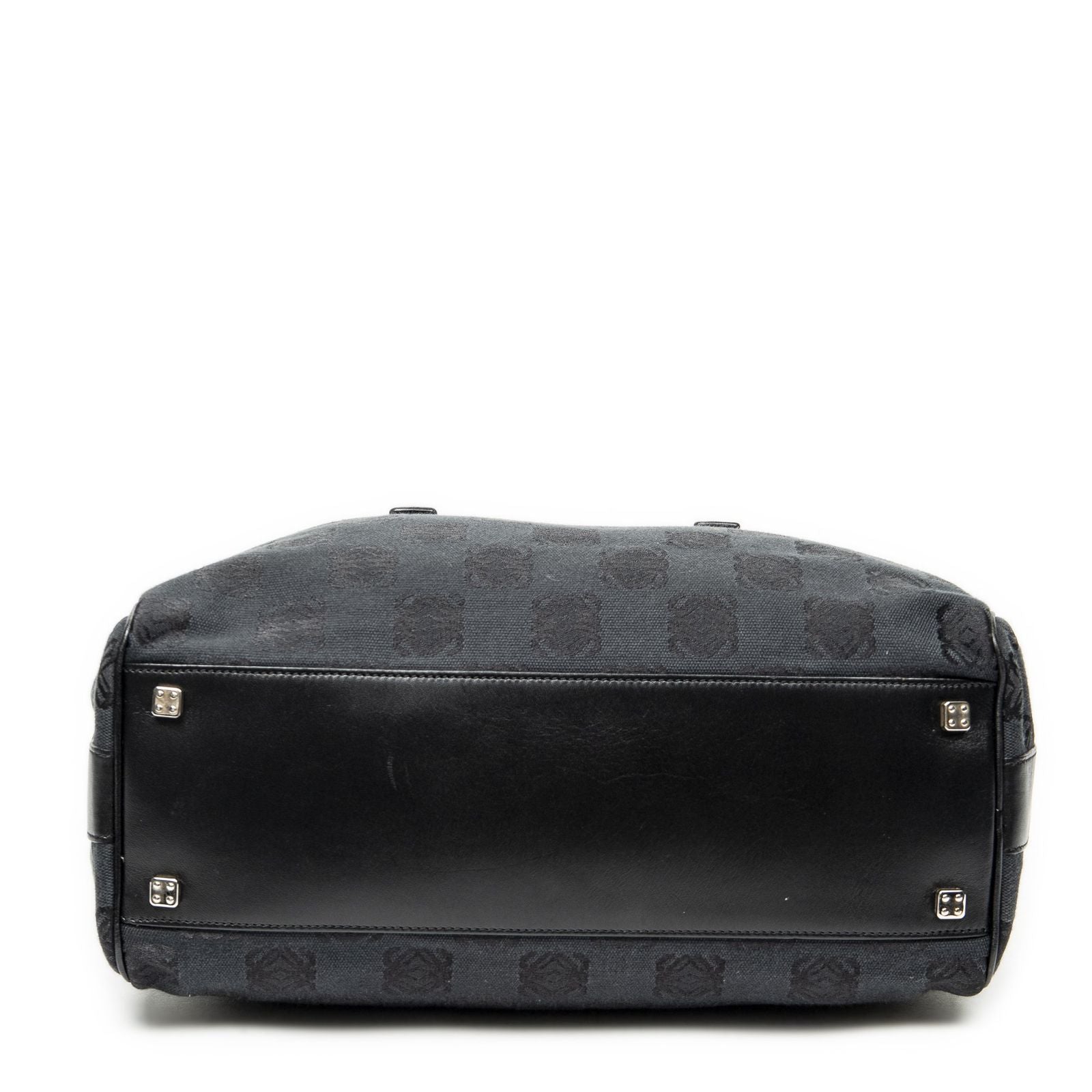 Loewe Anagram Boston Black Anagram Printcanvas Handbag — view 6